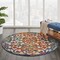 Homeroots 4 ft. Round Rainbow Colored Indoor & Outdoor Area Rug 385030 - alternate 5
